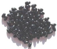 100 9x6mm Acrylic Black Ovals